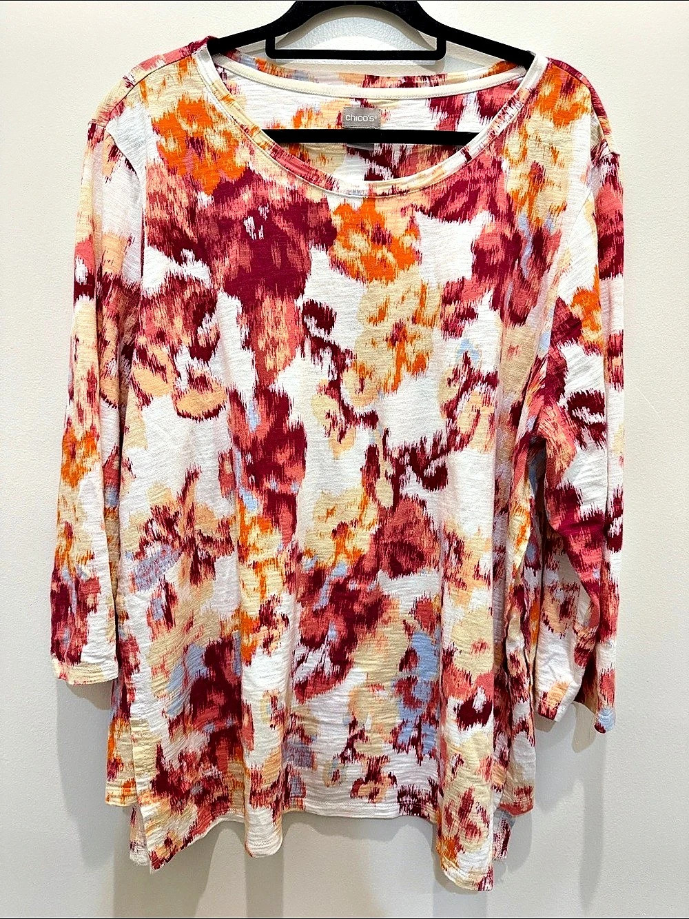 Chico's Tunic in White & Red Size XXL